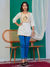 Peacock Embroidered Short Kurti