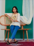 Peacock Embroidered Short Kurti