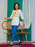 Peacock Embroidered Short Kurti