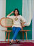 Floral Wreath Embroidered Short Kurti