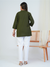 Everyday Luxury – Linen Cotton Kurta in Timeless Olive