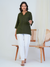 Everyday Luxury – Linen Cotton Kurta in Timeless Olive
