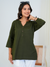 Everyday Luxury – Linen Cotton Kurta in Timeless Olive