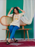 Tiger Motif Embroidered Short Kurti