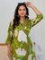 Green Floral Print With Handwork Co-ord Set