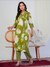 Green Floral Print With Handwork Co-ord Set