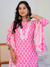 Pink Block Print 3-Piece Suit Set