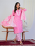 Pink Block Print 3-Piece Suit Set