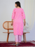 Pink Block Print 3-Piece Suit Set