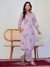 Lilac Floral Print With Handwork Co-ord Set