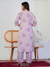 Lilac Floral Print With Handwork Co-ord Set