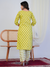 Lime Green Block Print 3-Piece Suit Set