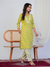 Lime Green Block Print 3-Piece Suit Set