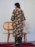 Black Floral Print With Handwork Co-ord Set