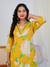 Yellow Floral Print with Handwork Co-ord Set