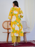 Yellow Floral Print with Handwork Co-ord Set