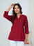 Everyday Luxury – Linen Cotton Kurta in Royal Wine