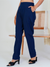 Comfortable Women’s Cotton Pants - Stylish, Breathable Everyday Wear - Navy Blue