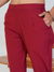 Comfortable Women’s Cotton Pants - Stylish, Breathable Everyday Wear - Wine