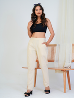 Comfortable Women’s Cotton Pants - Stylish, Breathable Everyday Wear - Beige