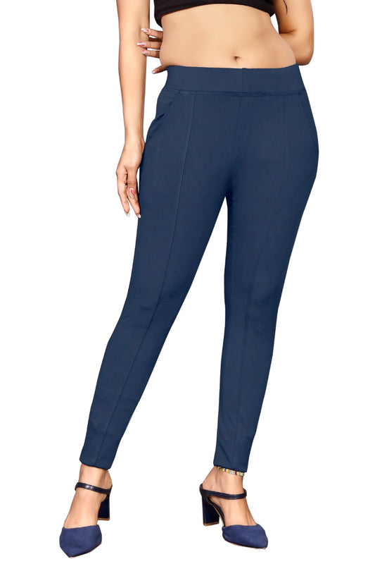 4 WAY STRETCHABLE LYCRA PANT NAVY BLUE