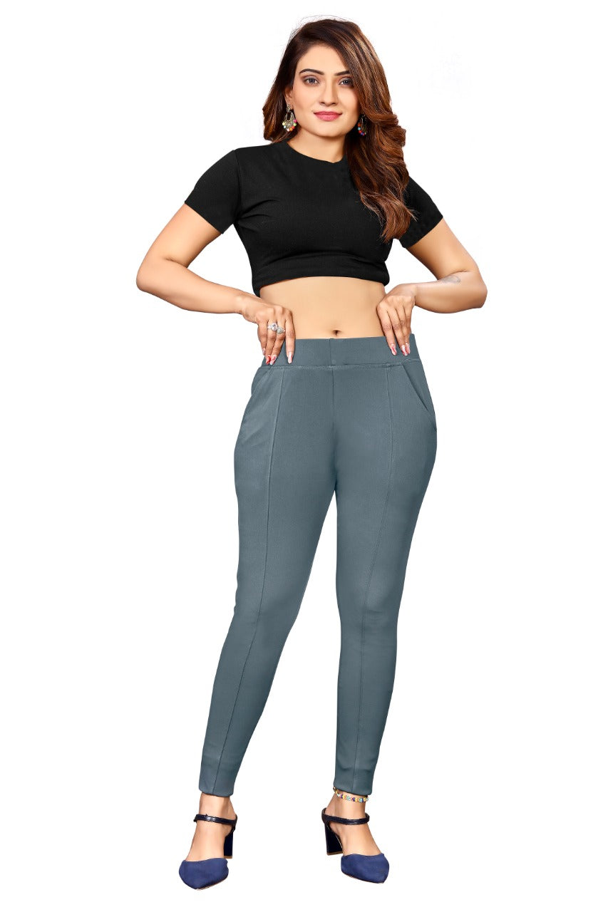 4 WAY STRETCHABLE LYCRA PANT DARK GREY