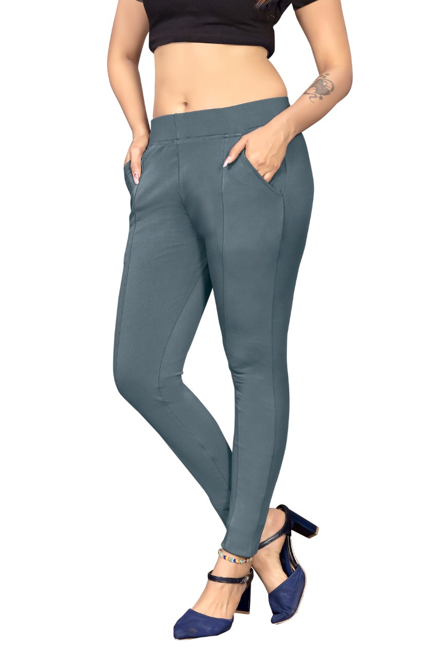 4 WAY STRETCHABLE LYCRA PANT DARK GREY