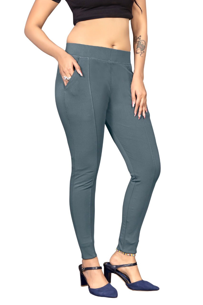 4 WAY STRETCHABLE LYCRA PANT DARK GREY