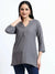 Everyday Luxury – Linen Cotton Kurta in Stone Grey
