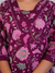 Magenta Floral Print With Handwork Co-ord Set