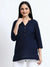 Everyday Luxury – Linen Cotton Kurta in Royal Navy
