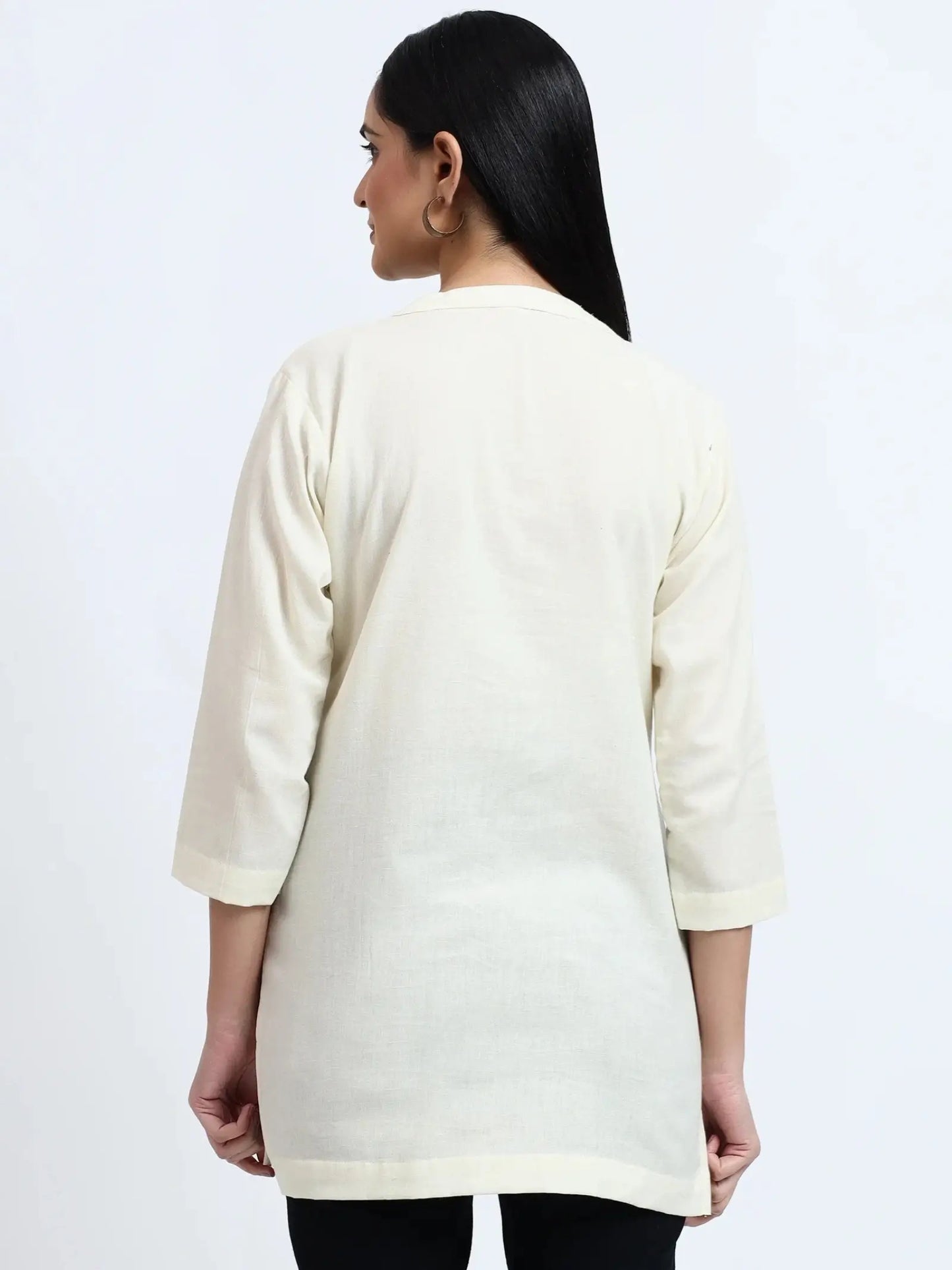 Breathable Linen Kurta For All Day Comfort - Ecru