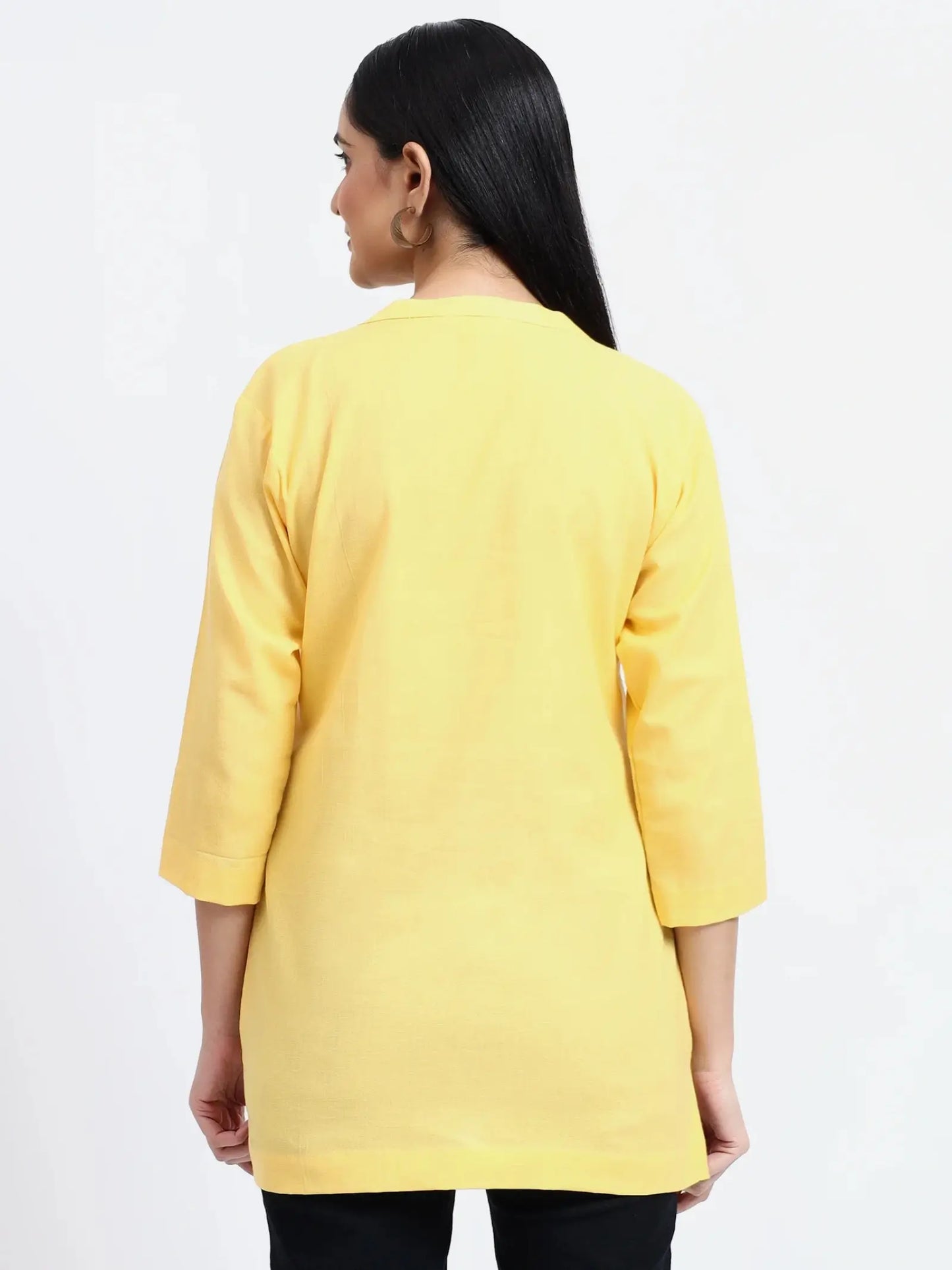 Breathable Linen Kurta For All Day Comfort - Yellow