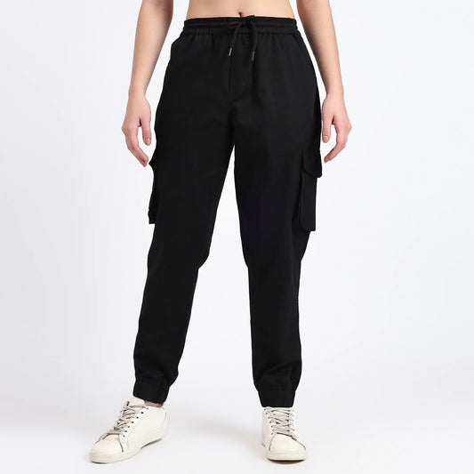 black relaxed joggers