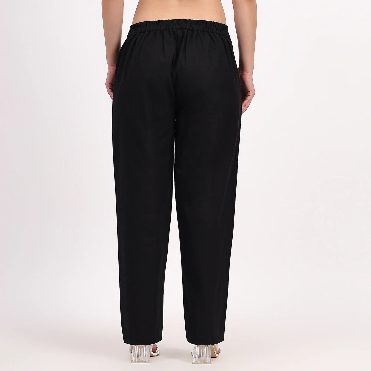 Black Wide Leg Cotton Pants | Perfect for Everyday Comfort