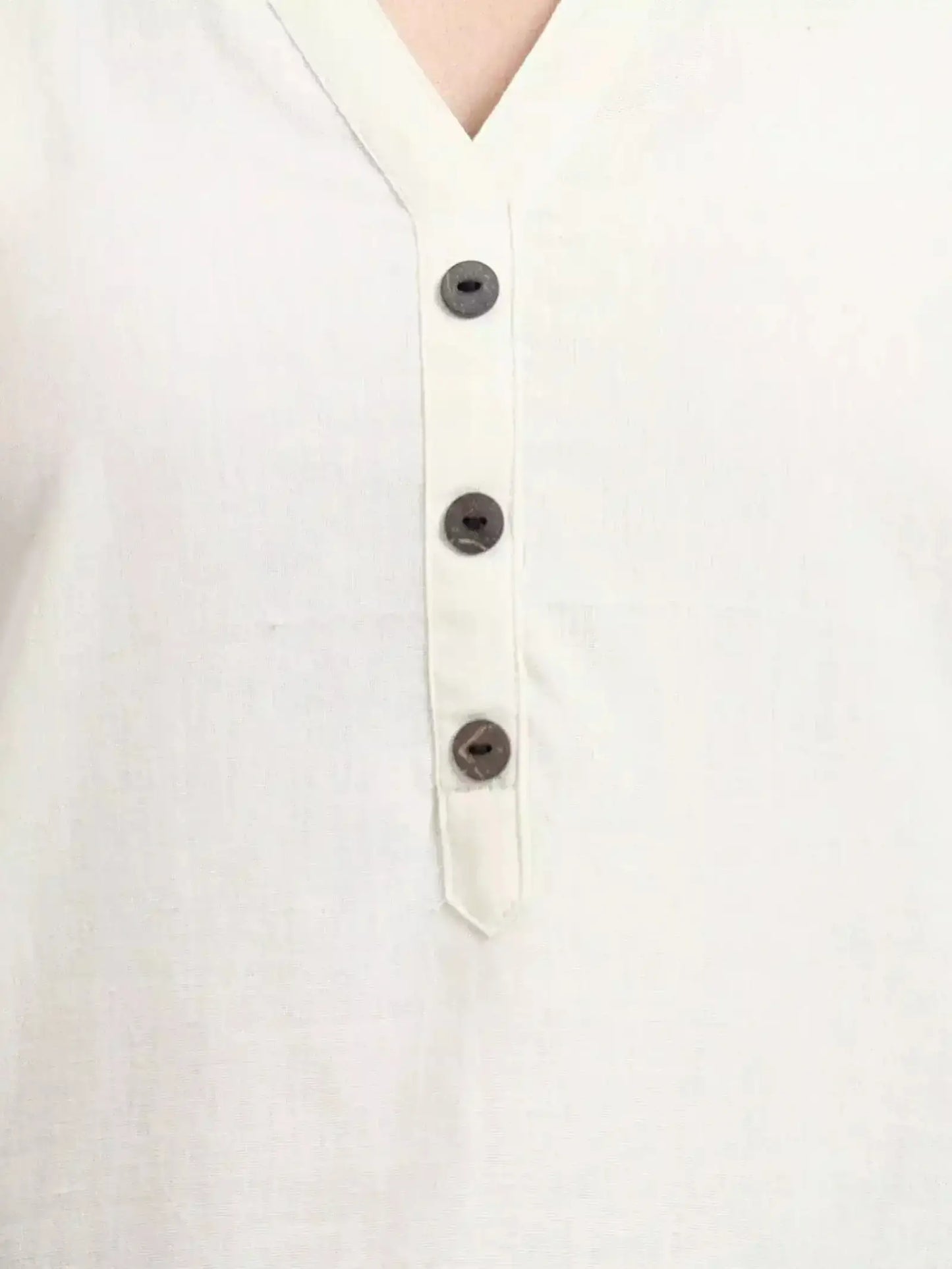 Breathable Linen Kurta For All Day Comfort - Ecru