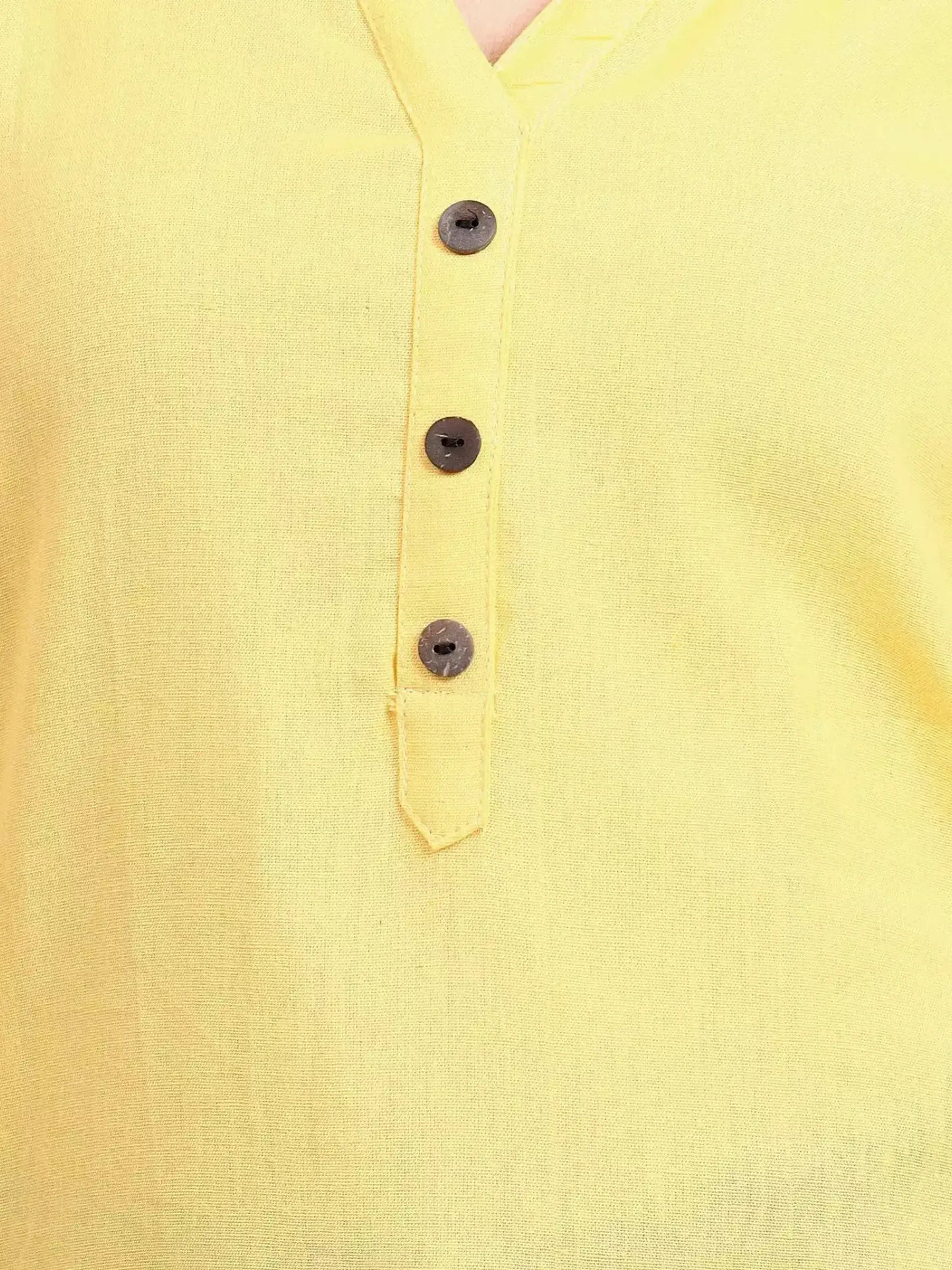 Breathable Linen Kurta For All Day Comfort - Yellow