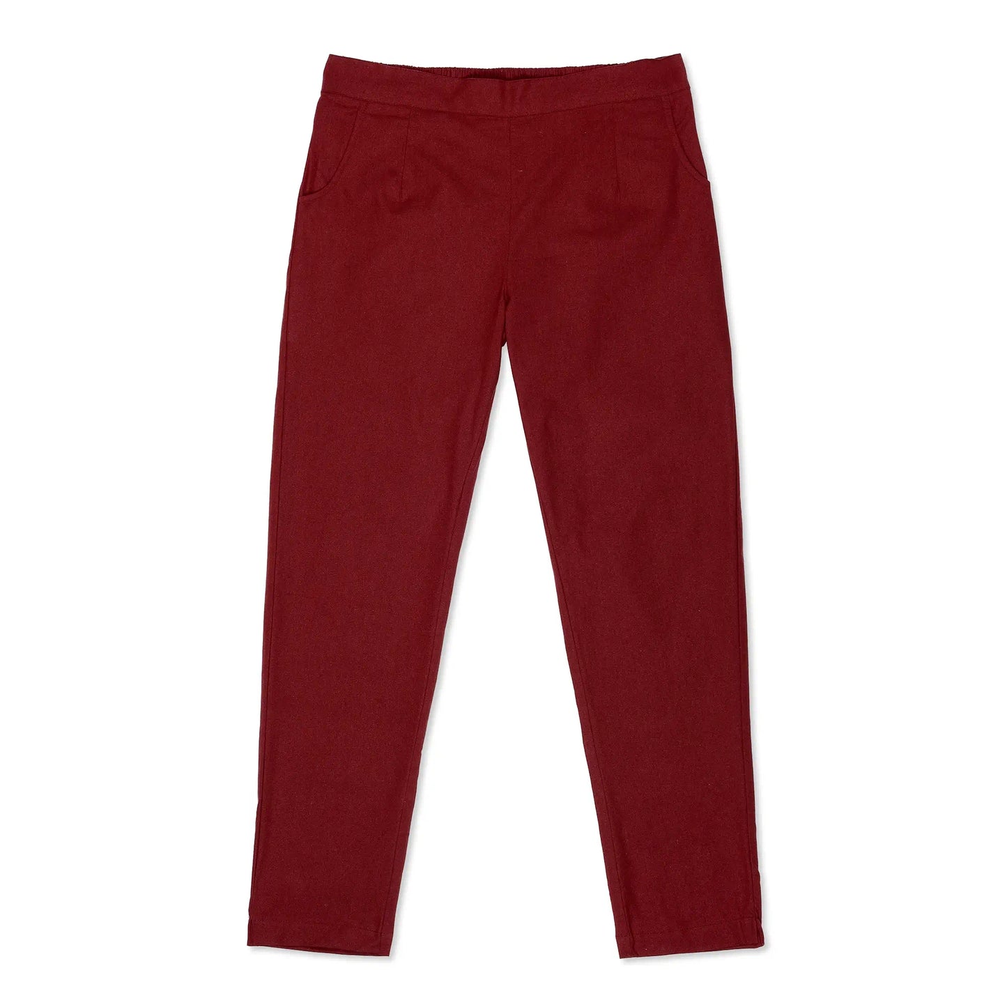 Comfortable Women’s Cotton Pants - Stylish, Breathable Everyday Wear - Wine