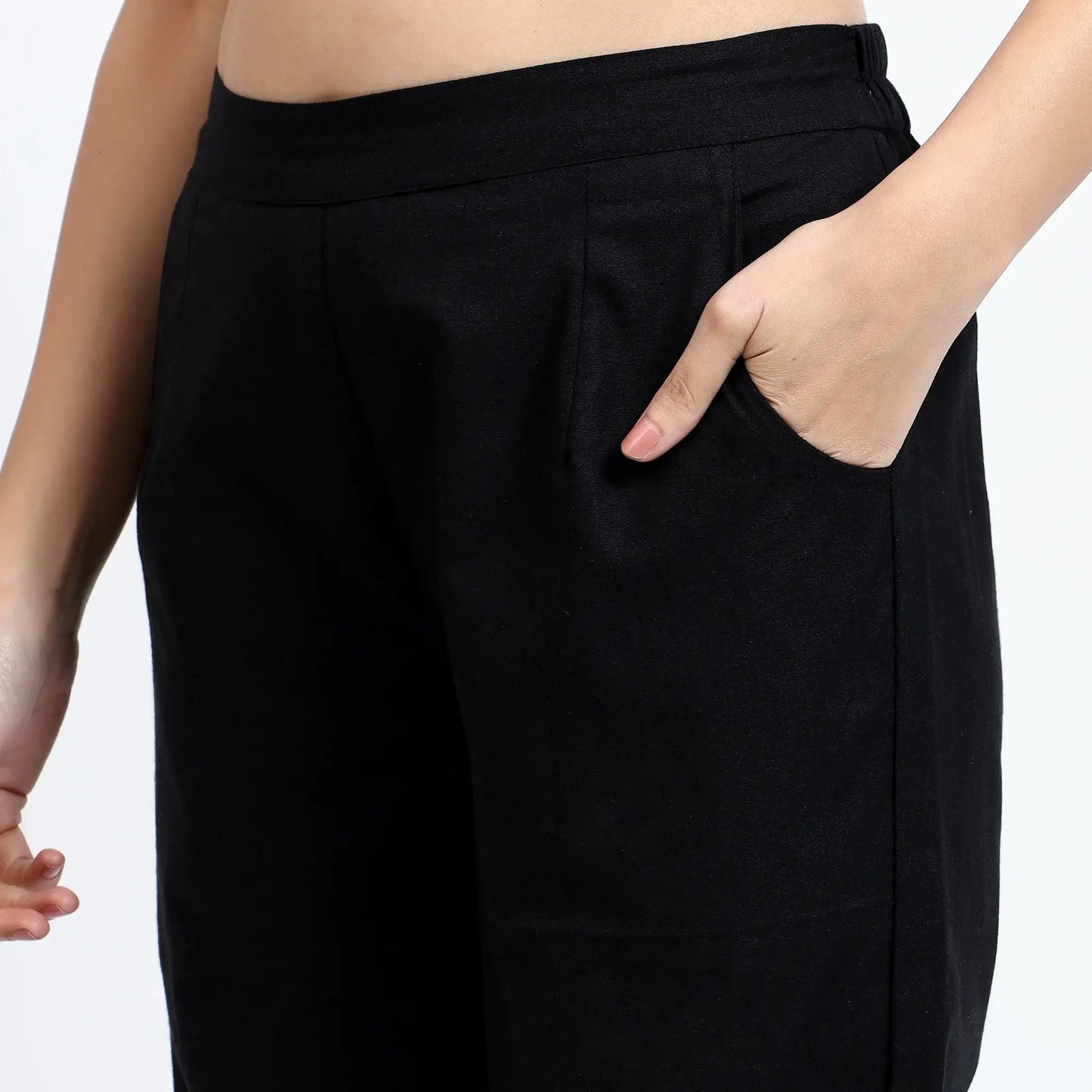 Comfortable Women’s Cotton Pants - Stylish, Breathable Everyday Wear - Black