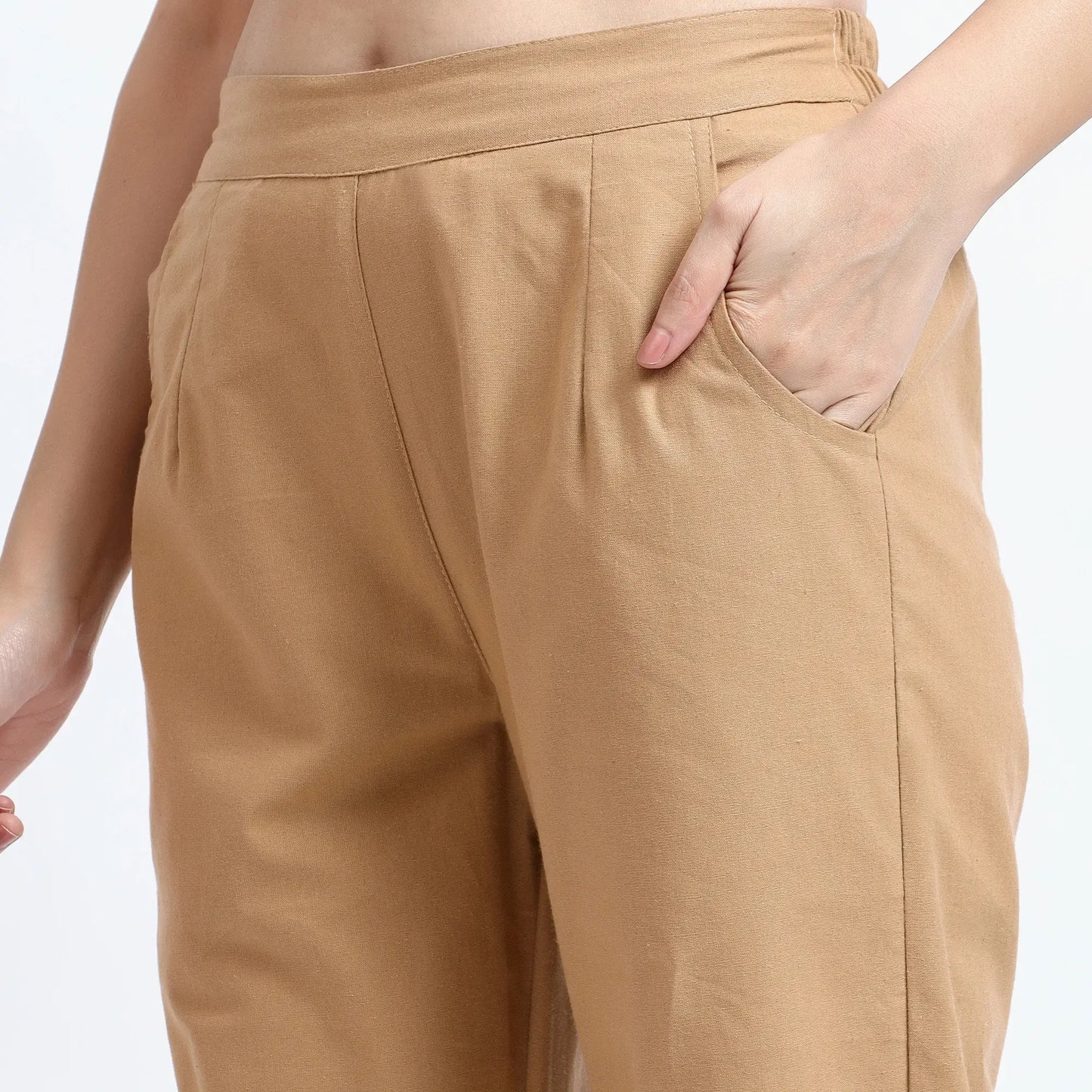 Comfortable Women’s Cotton Pants - Stylish, Breathable Everyday Wear - Brown