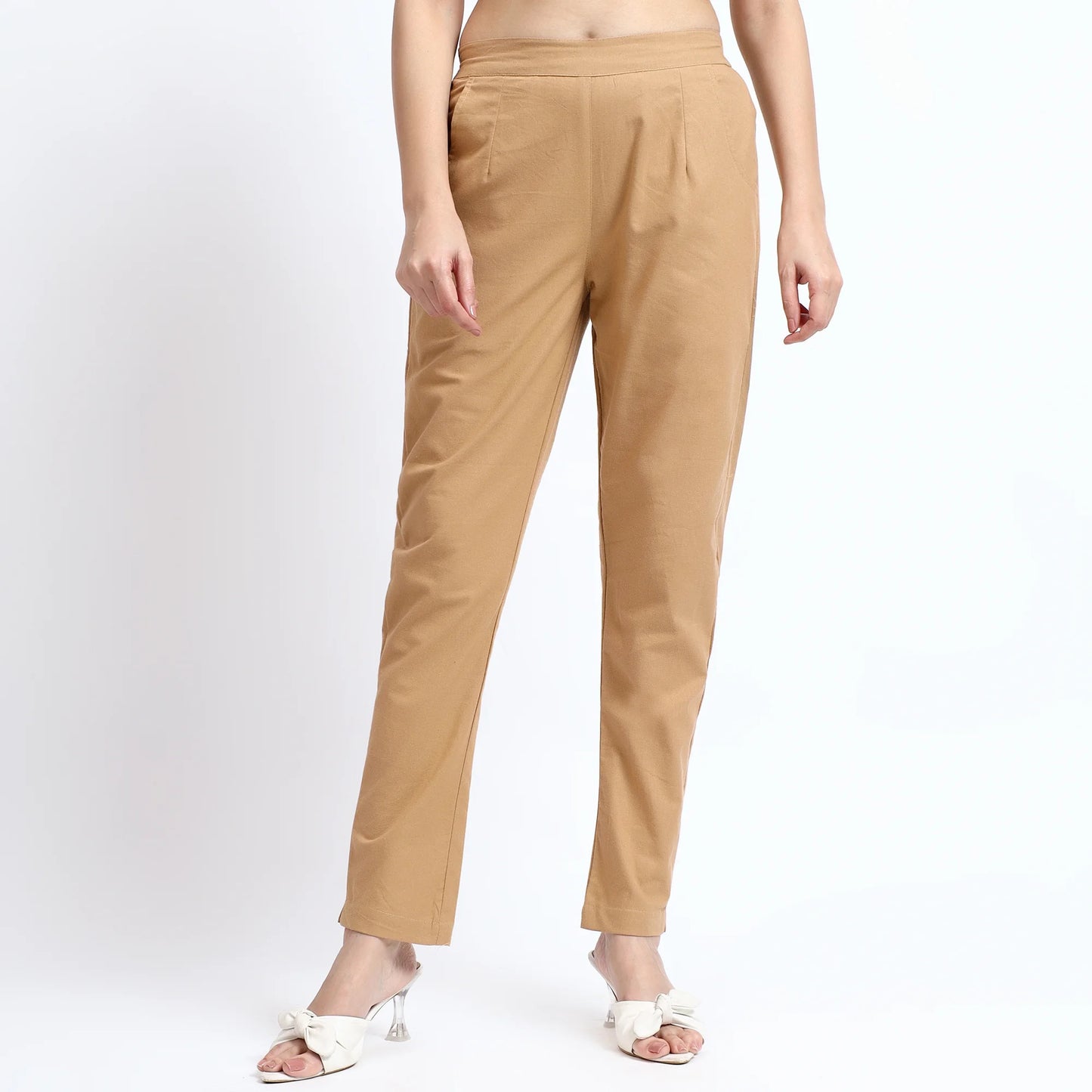 Comfortable Women’s Cotton Pants - Stylish, Breathable Everyday Wear - Brown