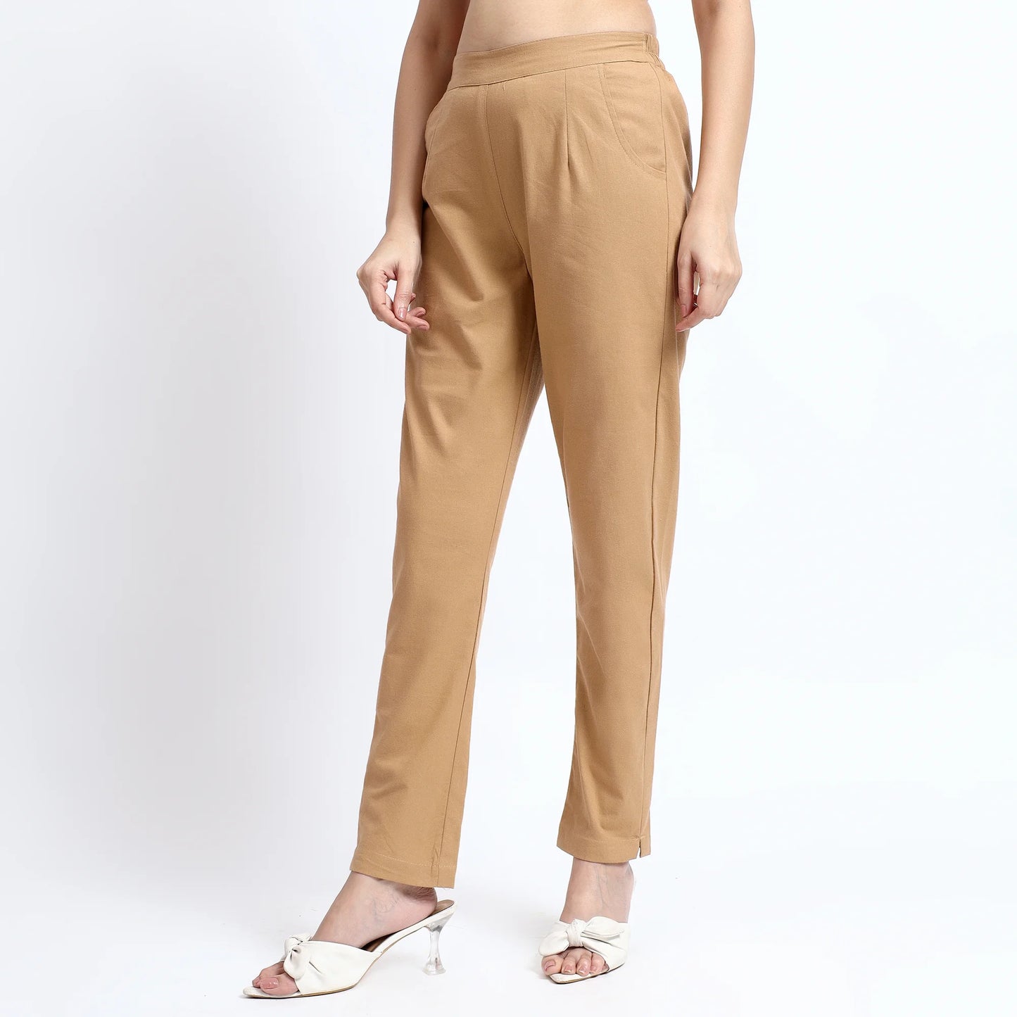 Comfortable Women’s Cotton Pants - Stylish, Breathable Everyday Wear - Brown