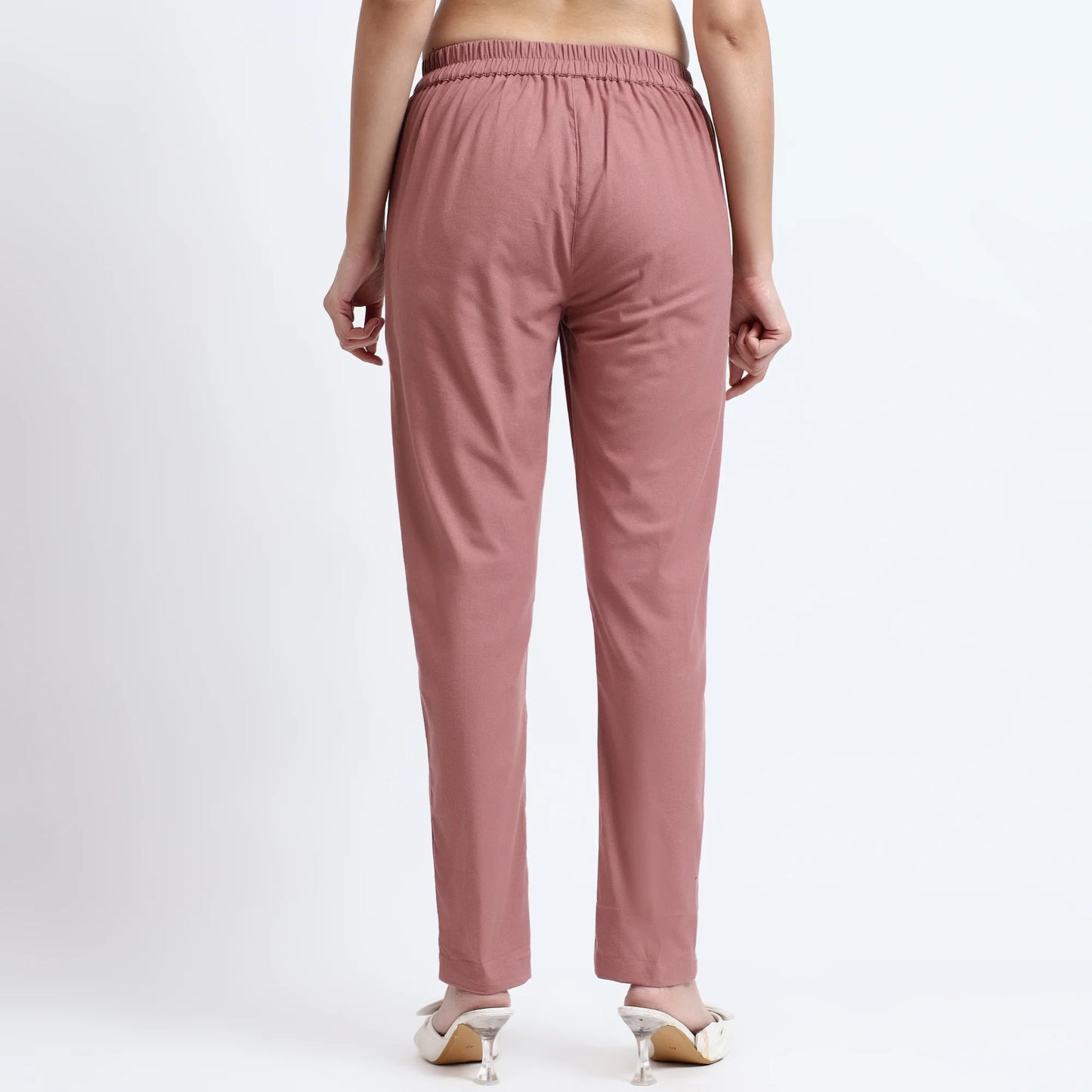 Comfortable Women’s Cotton Pants - Stylish, Breathable Everyday Wear - Rose Taupe