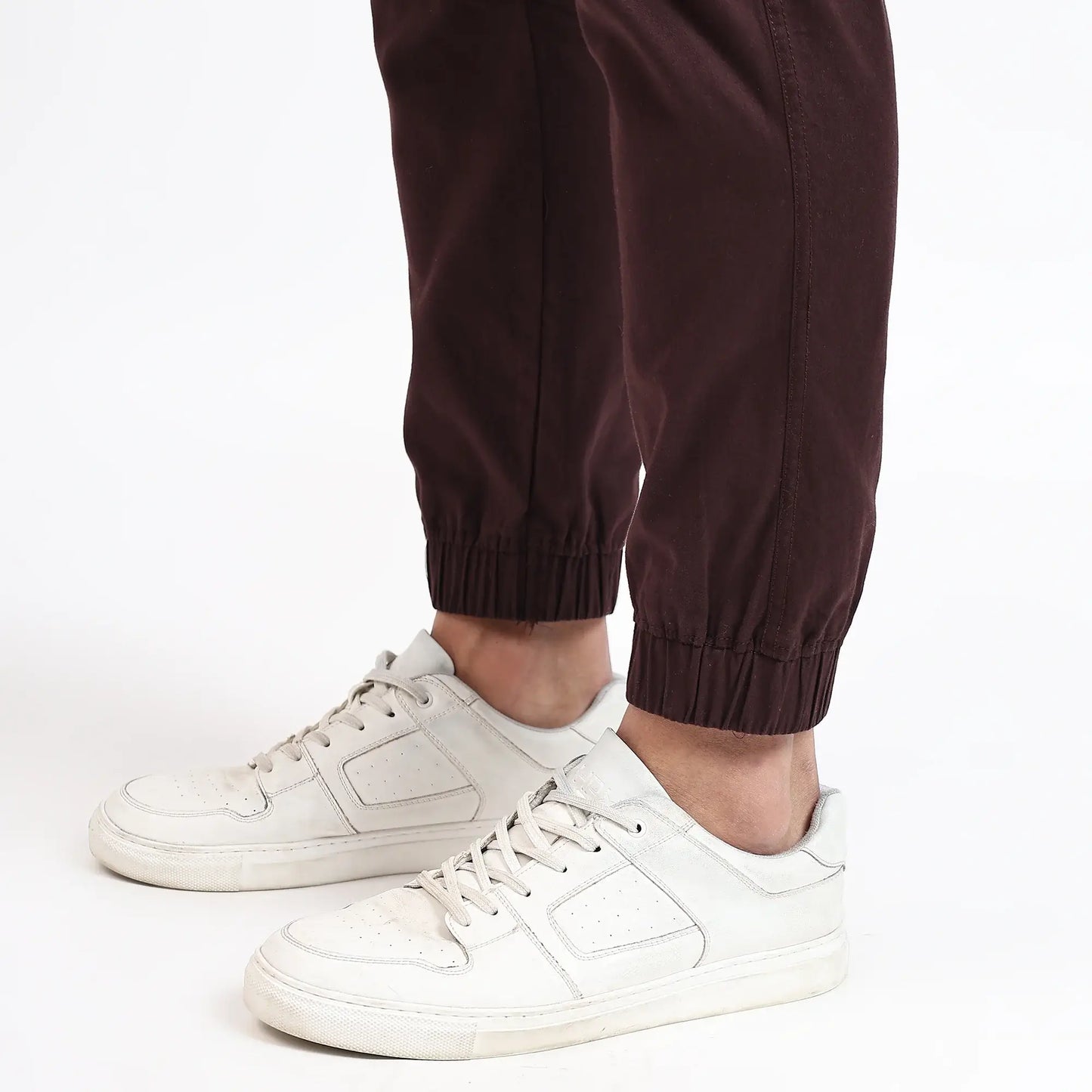 Men's Cotton Cargo Joggers | 6 Pocket Casual Pants Dark Brown