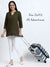 Airy Linen Kurta Olive & Cotton Pants White Pair for Everyday Wear