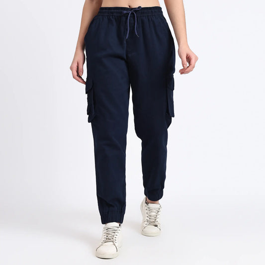 navy blue relaxed joggers