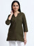 Everyday Luxury – Linen Cotton Kurta in Timeless Olive