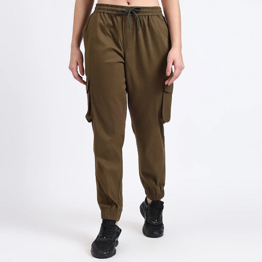 olive green relaxed joggers