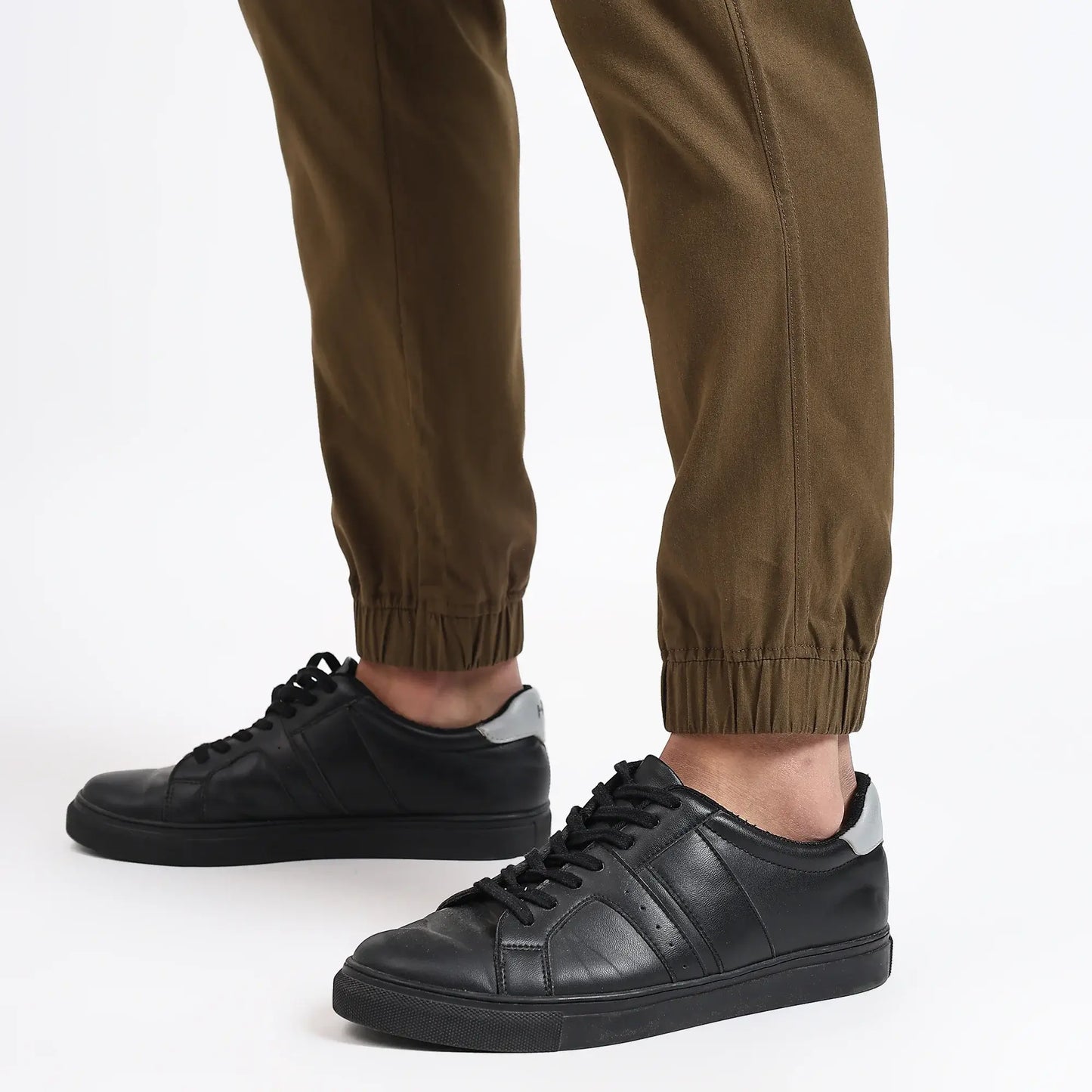 Men's Cotton Cargo Joggers | 6 Pocket Casual Pants Olive Green