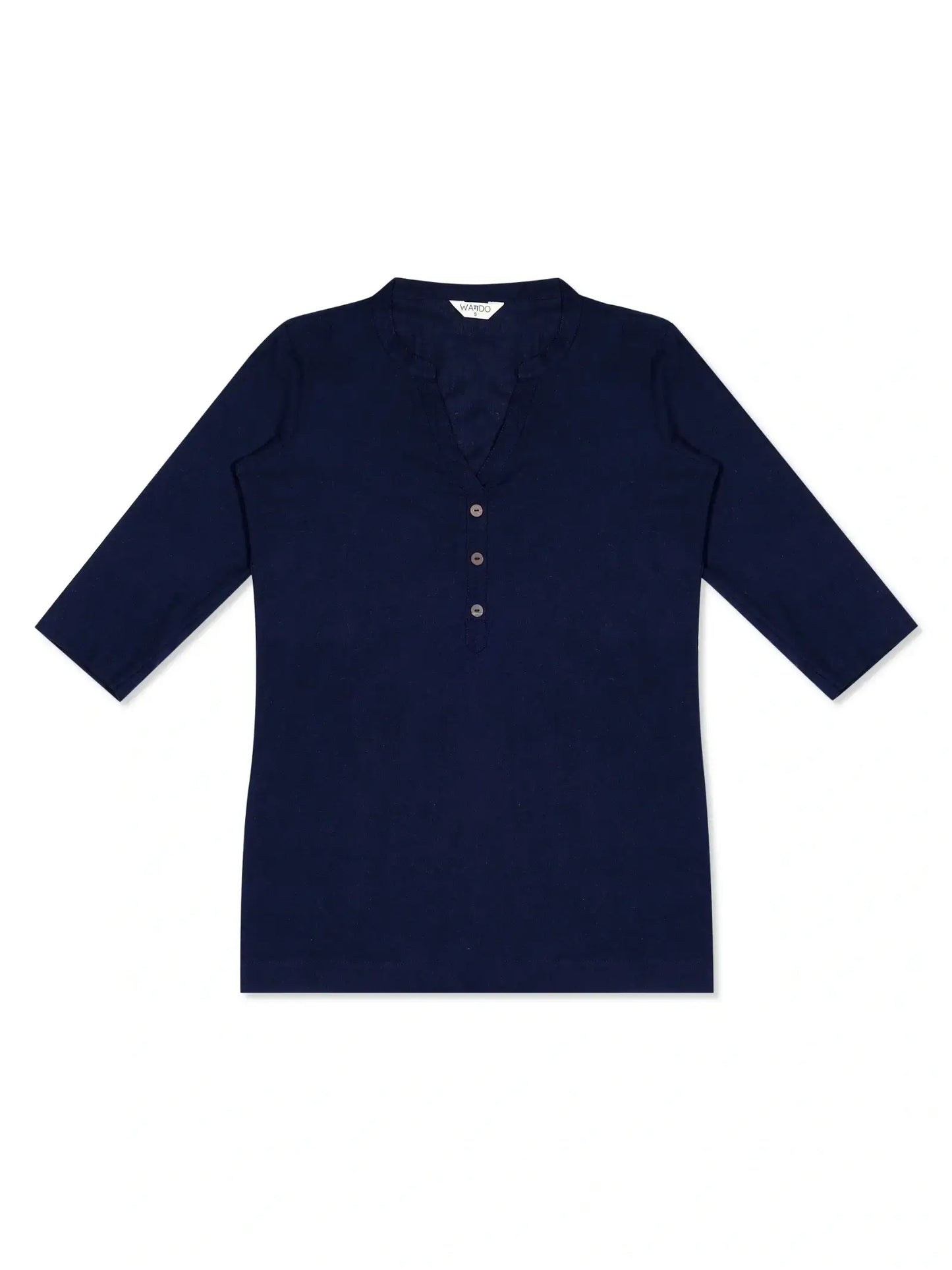 Breathable Linen Kurta For All Day Comfort - Navy Blue